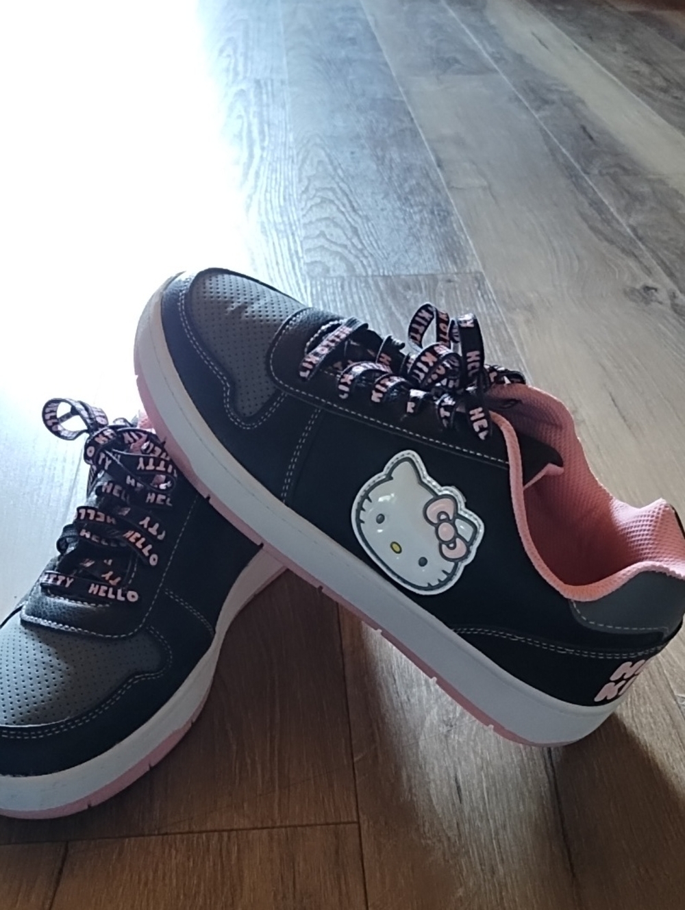 Hello Kitty Black and Pink Girls' Sneakers